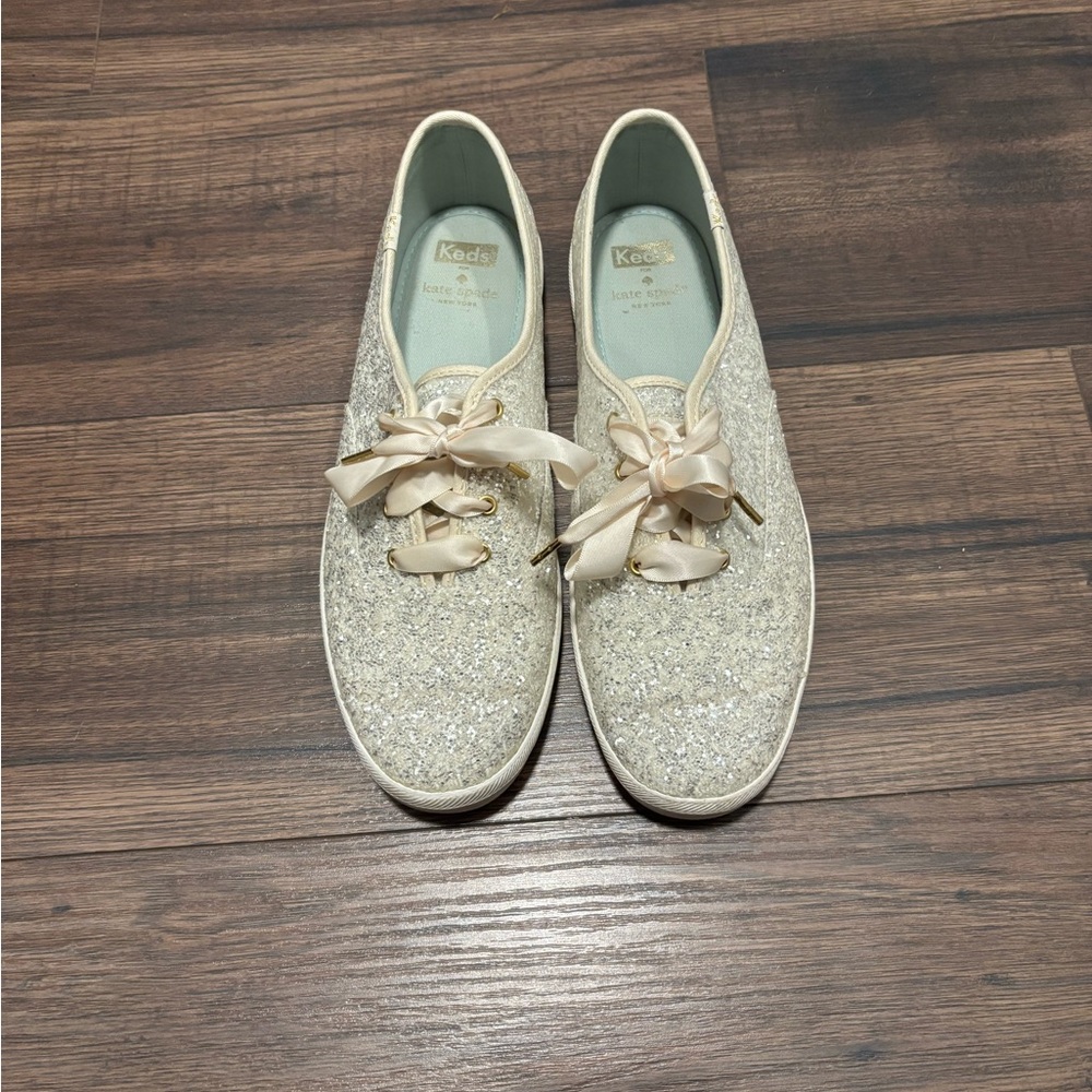 EUC Keds Women's Sparkling Sneakers - Cream